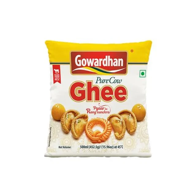 Gowardhan Premium Ghee-Tuppa, 500 ml Pouch-1.webp